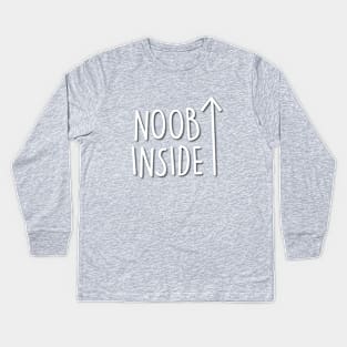 Noob Inside with Arrow Kids Long Sleeve T-Shirt